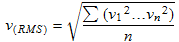 Illustration of RMS equation