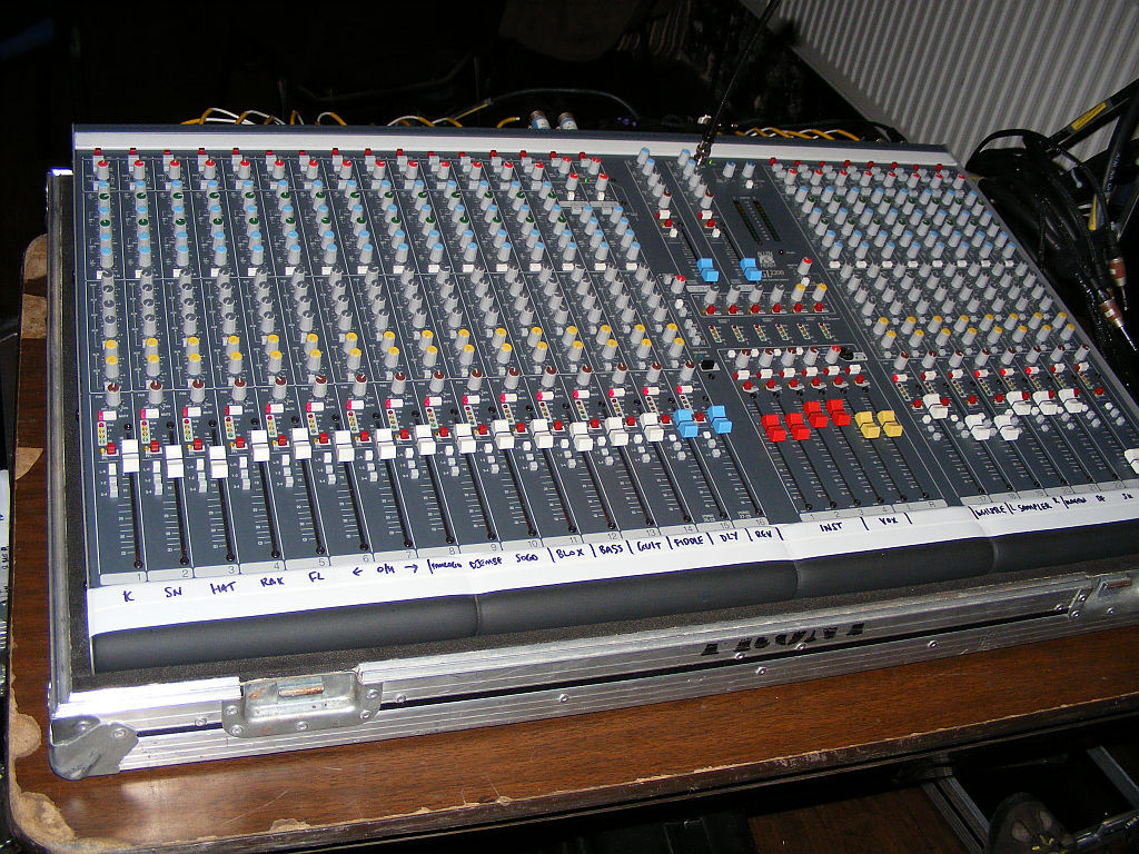 Allen & Heath GL2200 after Baka Beyond's sound-check