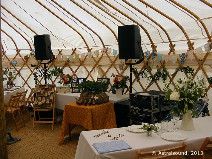 Photo of the High-Power Disco System in a marquee